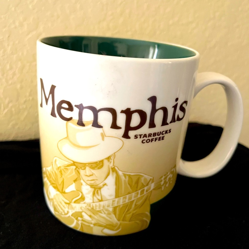 Starbucks Memphis Global City Icon Collectors Series 16 OZ Mug Cup Blues 2012 -